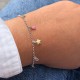 Bracelet Argent Breloques Colorées