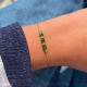 Bracelet Gold Filled Trois Petits Cubes de Diopside