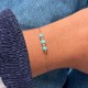 Bracelet Gold Filled Trois Petits Cubes de Larimar