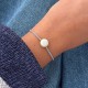 Bracelet Lien Oeil de Sainte Lucie et Petites Perles Mates