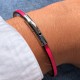 Bracelet Femme Cuir Simple Plat Fermoir Acier Inoxydable