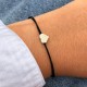 Bracelet Lien Plaqué Or Mini Coeur