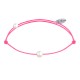 Bracelet Lien Petite Perle Blanche