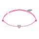 Bracelet Lien Argent Mini Coeur