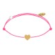 Bracelet Lien Plaqué Or Mini Coeur
