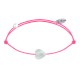 Bracelet Lien Mini Coeur en Nacre