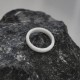 Bague Anneau de Céramique Blanche - 3mm