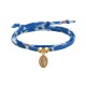 Bracelet Double Tour Lien Liberty et Petite Médaille Vierge Miraculeuse Plaqué Or