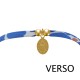 Bracelet Double Tour Lien Liberty et Petite Médaille Vierge Miraculeuse Plaqué Or