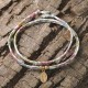 Bracelet Double Tour Lien Liberty et Petite Médaille Vierge Miraculeuse Plaqué Or