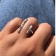 Bague Métal Argenté Deux Barres