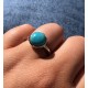 Bague Argent Rond de Turquoise