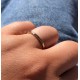 Bague Plaqué Or Alliance Fine Martelée