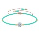 Bracelet Lien Oeil de Sainte Lucie et Petites Perles Mates