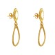 Boucles d'Oreilles Clous Laiton Soleil Émaillé et Goutte Martelée 