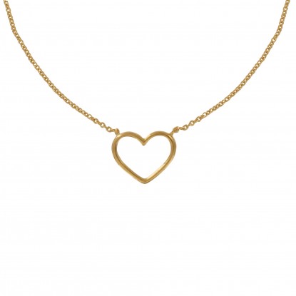 Collier Plaqué Or Coeur Ajouré