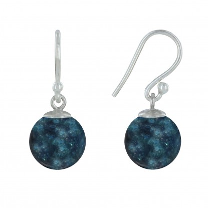 Boucles d'Oreilles Argent Billes d'Apatite