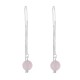 Boucles d'Oreilles Chainette Argent et Perles de Quartz Rose