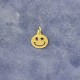 Pendentif Argent Doré Médaille Ronde Smiley
