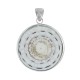 Pendentif Argent Disque et Coquillage Naturel