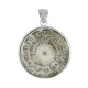 Pendentif Argent Disque et Coquillage Naturel