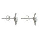 Boucles d'Oreilles Argent Tortue des Galapagos et Bouton Nacre Ivoire