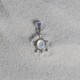 Pendentif Argent Tortue des Galapagos et Bouton en Nacre Ivoire