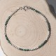 Bracelet Argent 925 Perles et Malachite Facetté M1