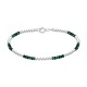 Bracelet Argent 925 Perles et Malachite Facetté M1