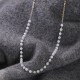 Collier Plaqué Or Perles Facettées de Pierre de Lune