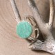 Bague Argent Rond Dentelé d'Amazonite