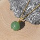 Collier Plaqué Or Pendentif Perle d'Aventurine
