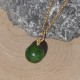 Collier Plaqué Or Pendentif Perle de Jade