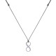 Collier Lien Argent 925 Infini et Strass