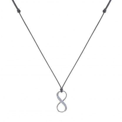 Collier Lien Argent 925 Infini et Strass
