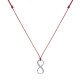 Collier Lien Argent 925 Infini et Strass