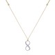 Collier Lien Argent 925 Infini et Strass