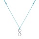 Collier Lien Argent 925 Infini et Strass