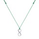 Collier Lien Argent 925 Infini et Strass