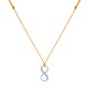 Collier Lien Argent 925 Infini et Strass