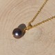 Collier Plaqué Or Pendentif Perle de Culture