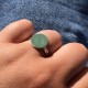 Bague Argent Rond Dentelé d'Aventurine