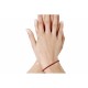 Bracelet Femme Cuir Simple Plat Fermoir Acier Inoxydable