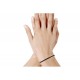 Bracelet Femme Cuir Simple Plat Fermoir Acier Inoxydable