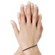 Bracelet Femme Cuir Simple Plat Fermoir Acier Inoxydable