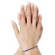 Bracelet Femme Cuir Simple Plat Fermoir Acier Inoxydable