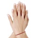 Bracelet Femme Cuir Simple Plat Fermoir Acier Inoxydable
