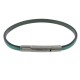 Bracelet Femme Cuir Simple Plat Fermoir Acier Inoxydable