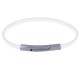 Bracelet Femme Cuir Simple Plat Fermoir Acier Inoxydable