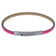 Bracelet Femme Cuir Simple Plat Fermoir Acier Inoxydable